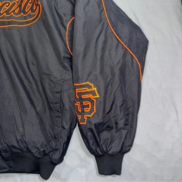 San Francisco Giants Jacket Mens Large Black MLB Baseball Majestic Authentic - Picture 7 of 9